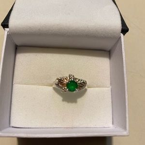 Black Hills Gold Sterling Silver Emerald Ring